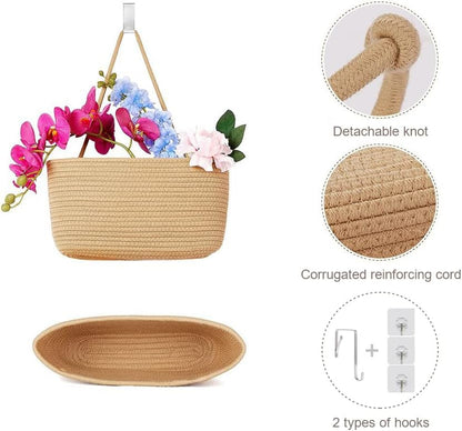 Foldable Wall-Mounted Storage Basket - Hanging Organizer for Home Use