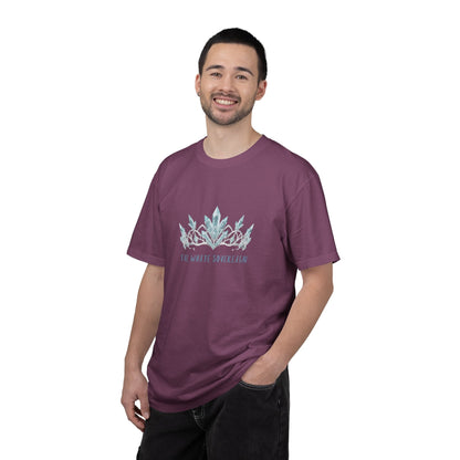 The White Sovereign Blue Seaweed Crown  Tsaritsa Frost Queen Graphic Tee
