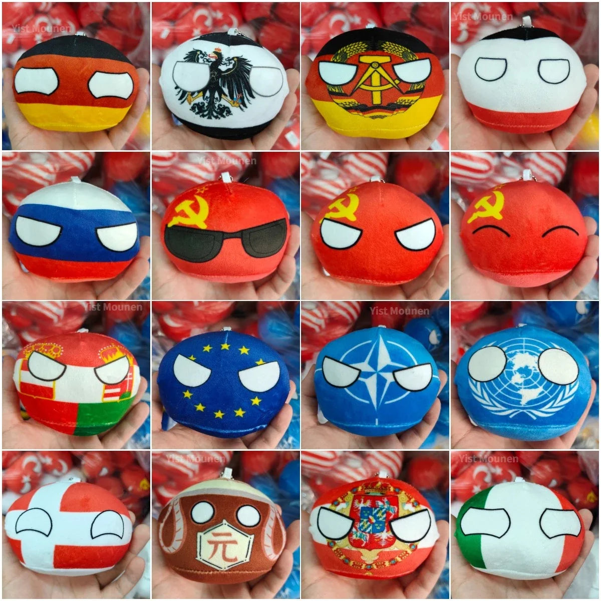 Countryball Plush Flag Plushes Polandball Stuffed Plushies Football Festival Plushies