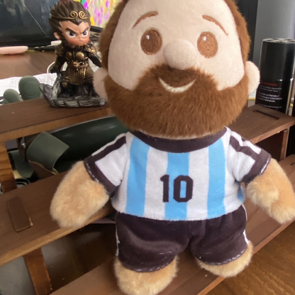 LM 10 Football Star Plush The GOAT Plush Number 10 Football Legend Handmade Plush 18cm