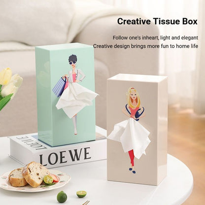 Fresh Avocado Green Princess Tissue Box Holder