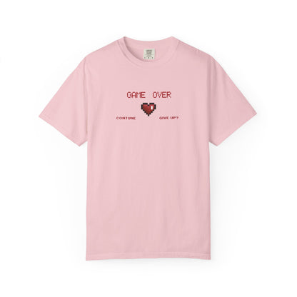 Game Over Pixel Heart Tee Retro Gaming Graphic Tee  Gamer Gift Tee