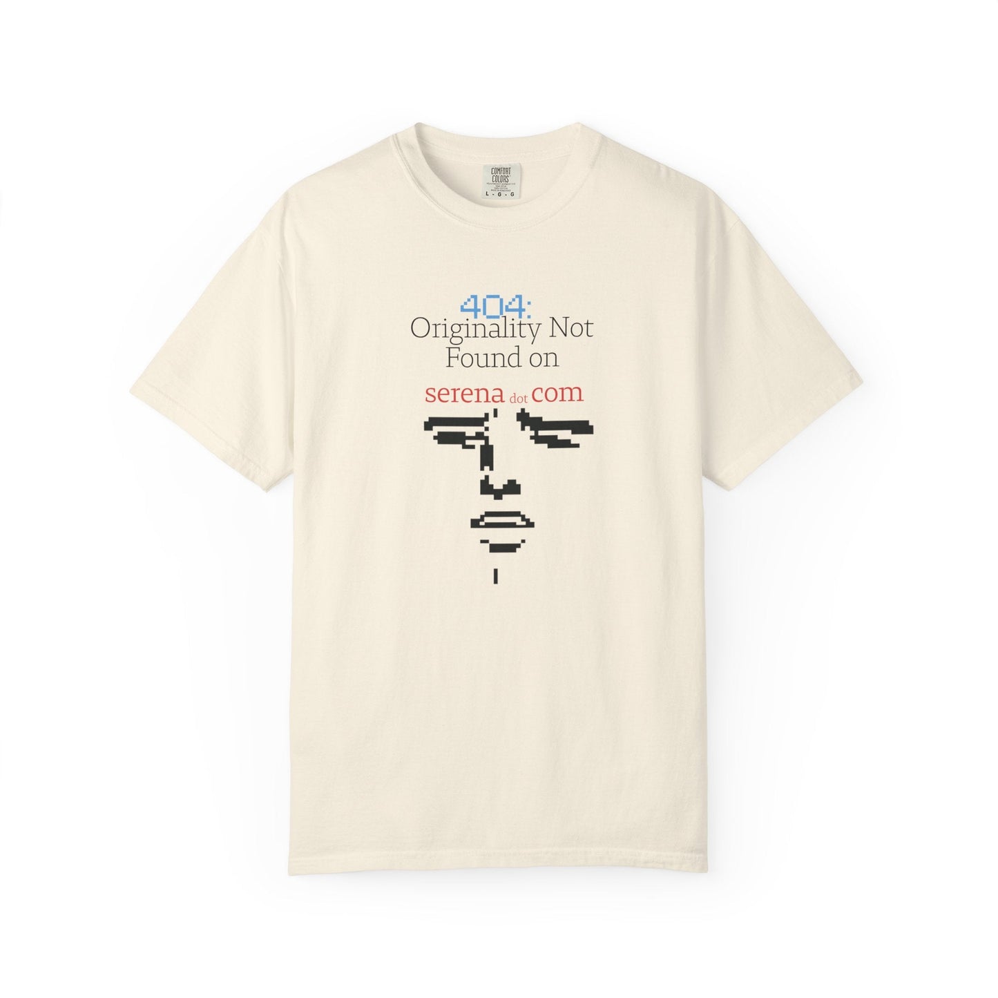 404 Originality Not Found Graphic Tee | Pixel Face Satire Shirt | Aprasi