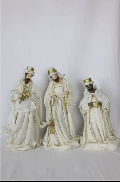 15.75” Unique Artisian Handmade Premium Exclusive Christmas Nativity figurine Three Kings 38 cm