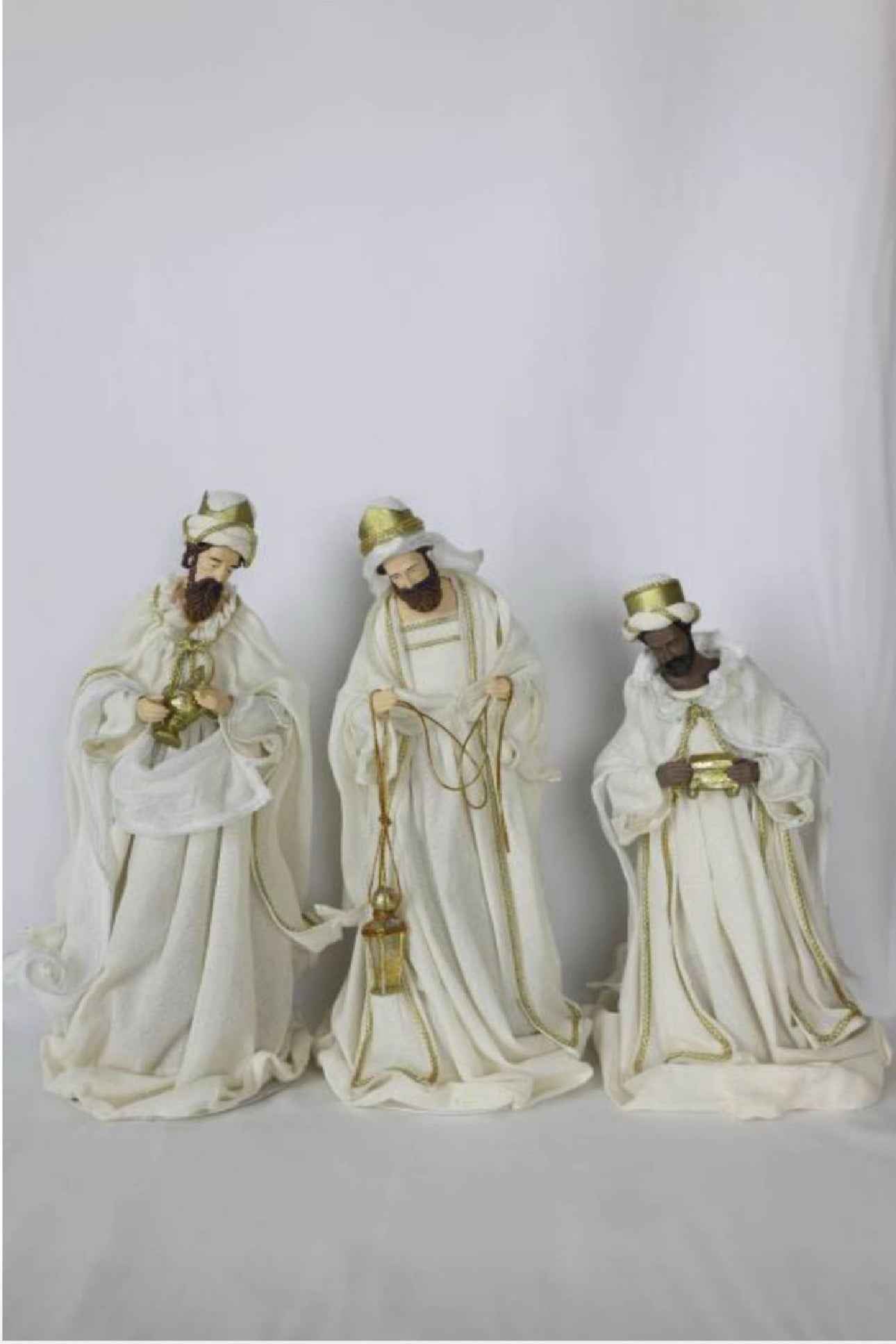 PRE ORDER 18"(46cm) Handmade Premium Nativity Scene Figurines Set – Holy Family with Angel & 15.75in Three Wise Men, Exclusive Artisan Christmas Decor