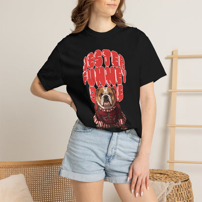 MissChiff Tees Bulldog Jester Graphic T-Shirt | Funny Bone Retro Dog Tee  Unisex Comfort Colors