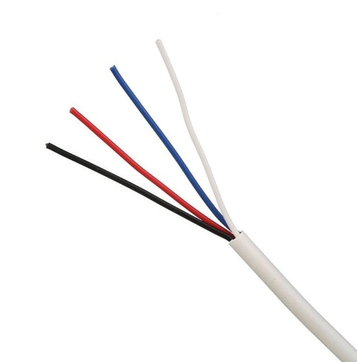GlobalCable 4 Core 14/0.20 Unscreened Security Cable – 300m White Roll