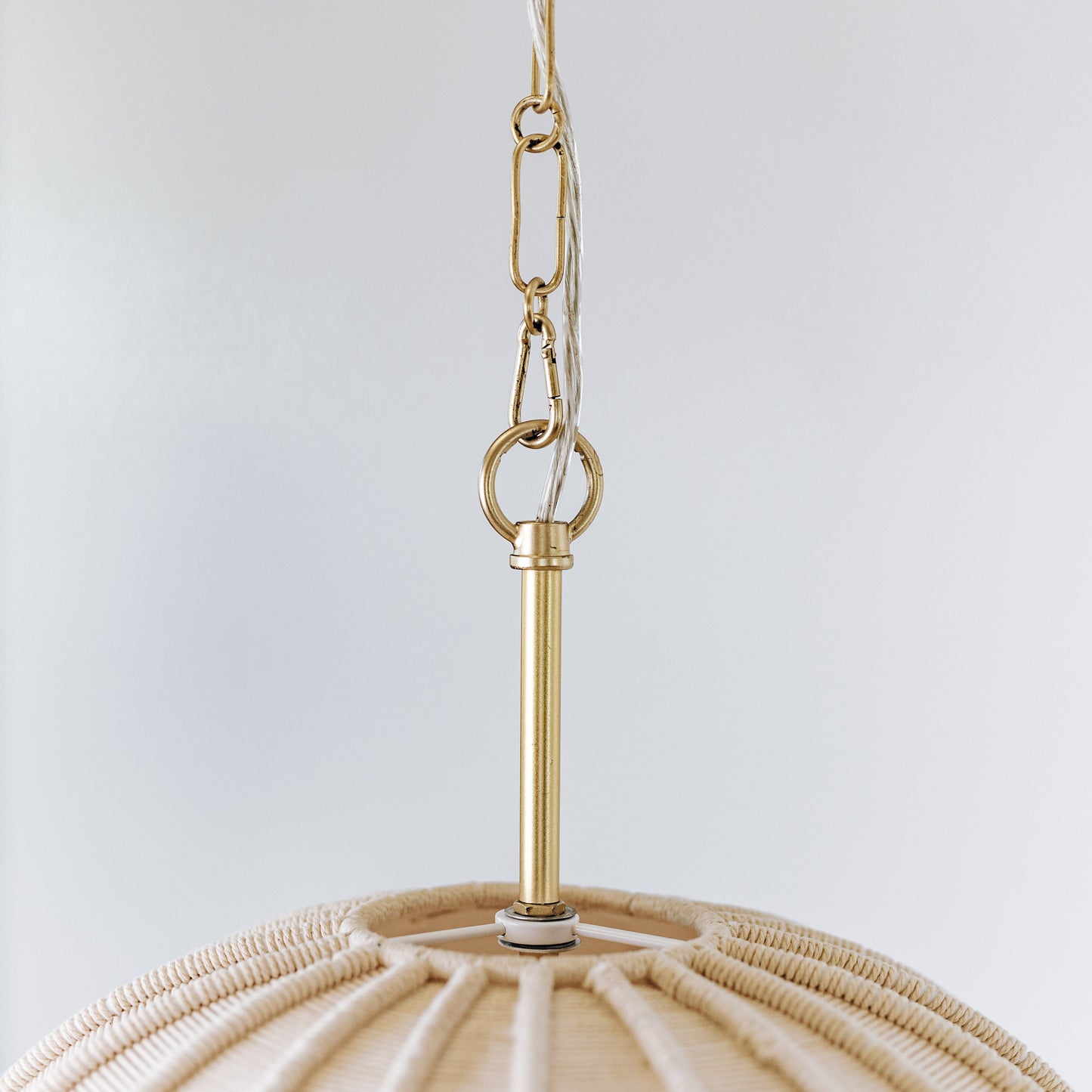 Gabrielle Rope Pendant Light with Gold Hardware
