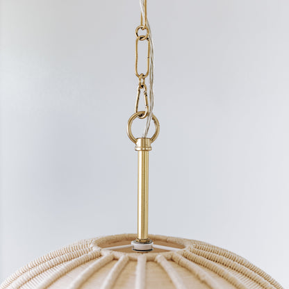 Gabrielle Rope Pendant Light with Gold Hardware