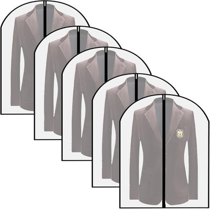 Garment Bag Suit Bag, 5 Pack Coat Cover Clothes Storage Bags Garment Dust Cover Bags with Zipper for Coat Suits Dresses Costumes Uniforms (40 x 24in, L)