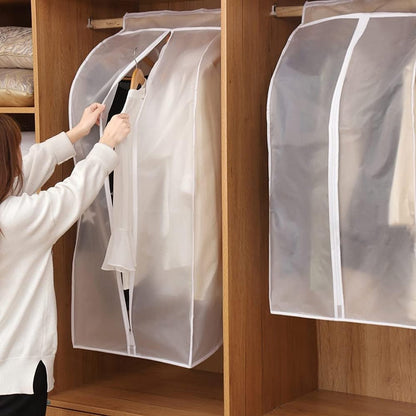 Garment Cover - Clothes Hanging Protector - Clothes Storage Bag - Garment Bag - Hanging Storage Bag - Transparent - Waterproof - For Wardrobe and Clothes Rack - With Zipper - 50*100*120cm - PEVA
