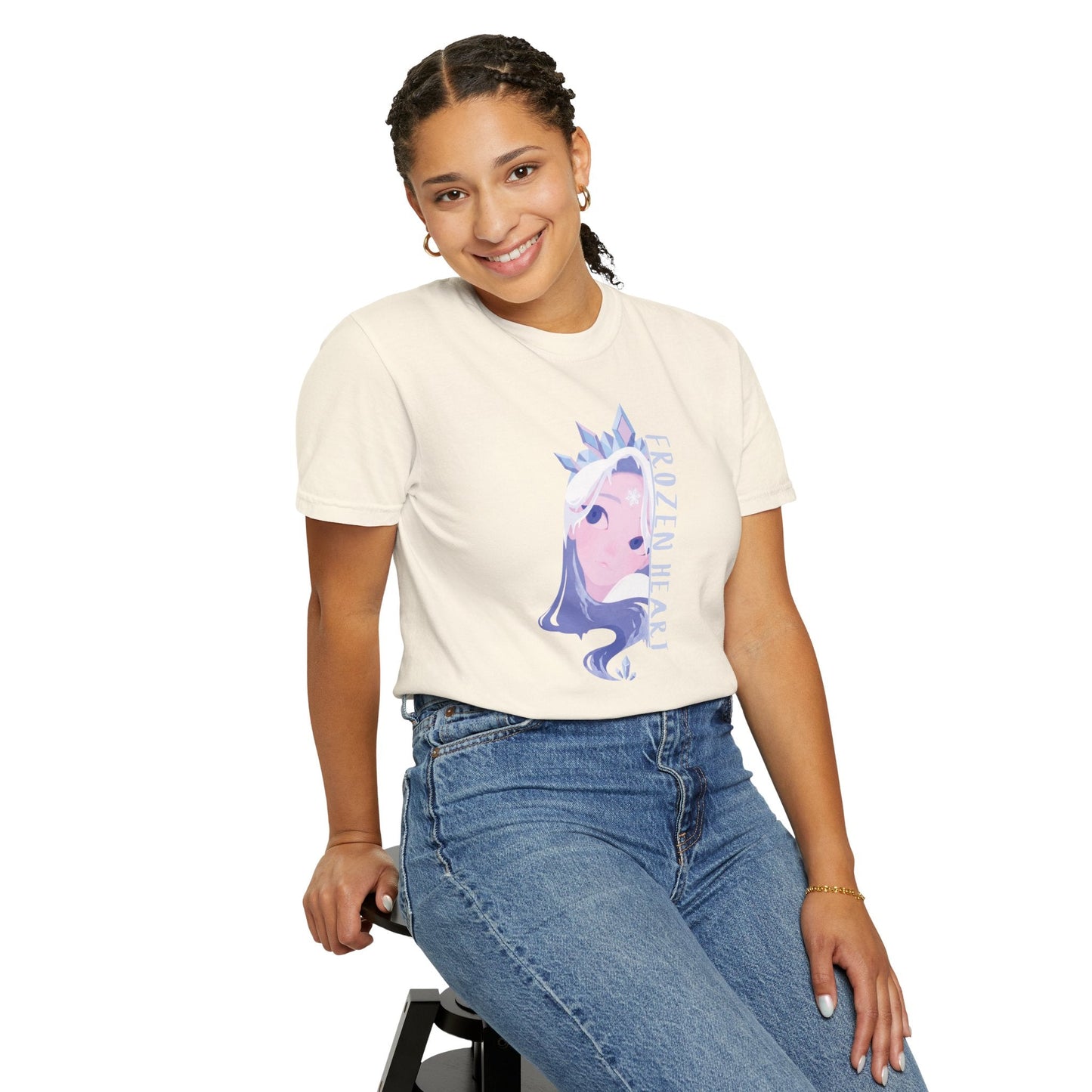 Winter Majesty Frozen Heart T-Shirt - Cryo Empress Ice Queen Anime Graphic Tee
