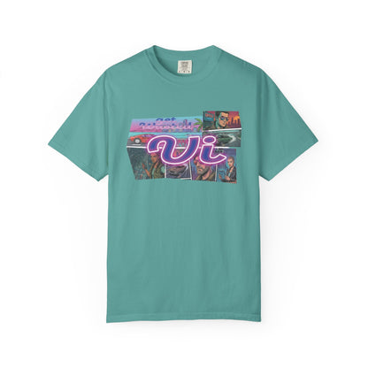 Vice City VI Retro Aesthetic Graphic Tee, Neon Miami Vibes  T-Shirt