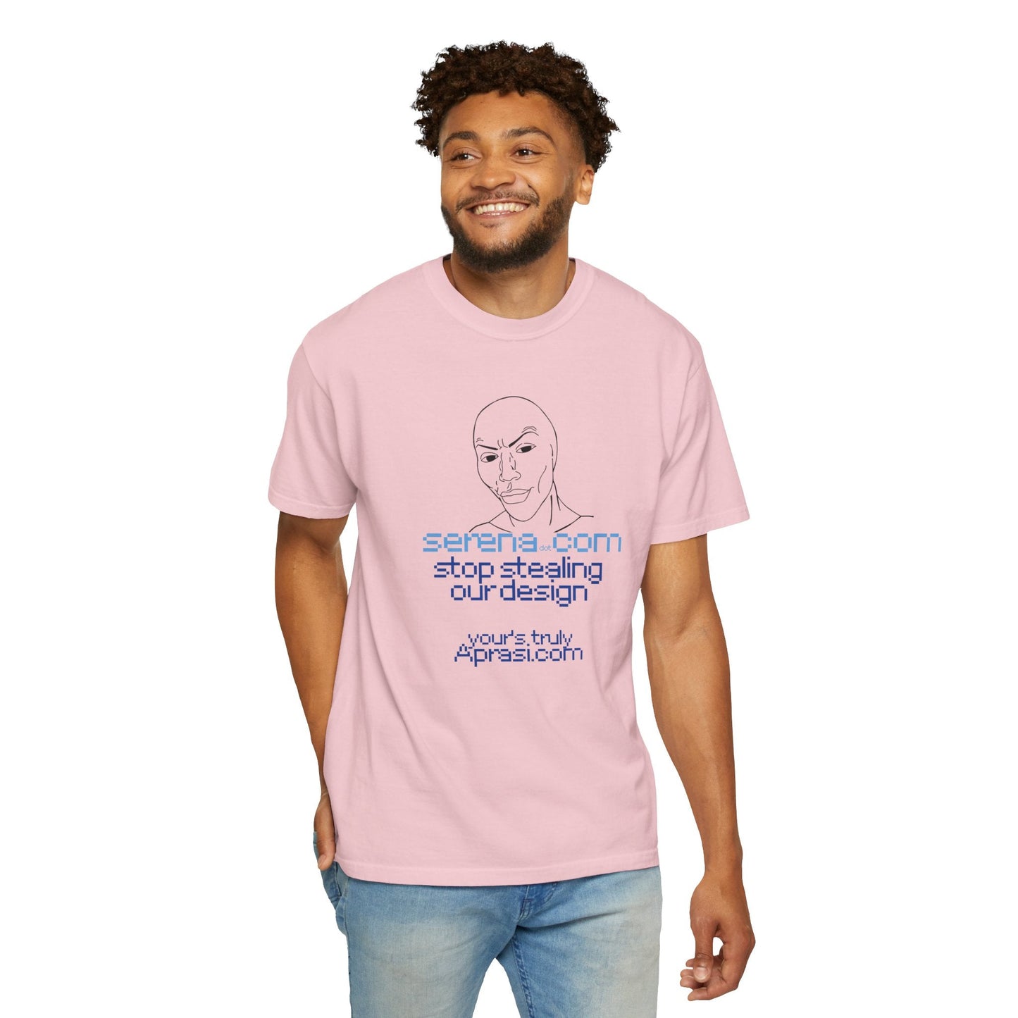 Stop Stealing Our Design Graphic Tee Serena | Minimalist Line Art Anti Theft Shirt | Comfort Colors | Aprasi