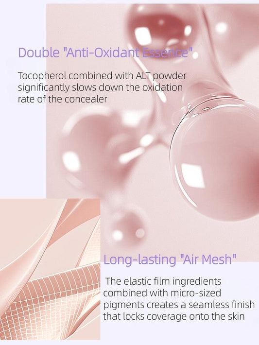 Double anti-oxidant essence and air mesh long-lasting concealer concept