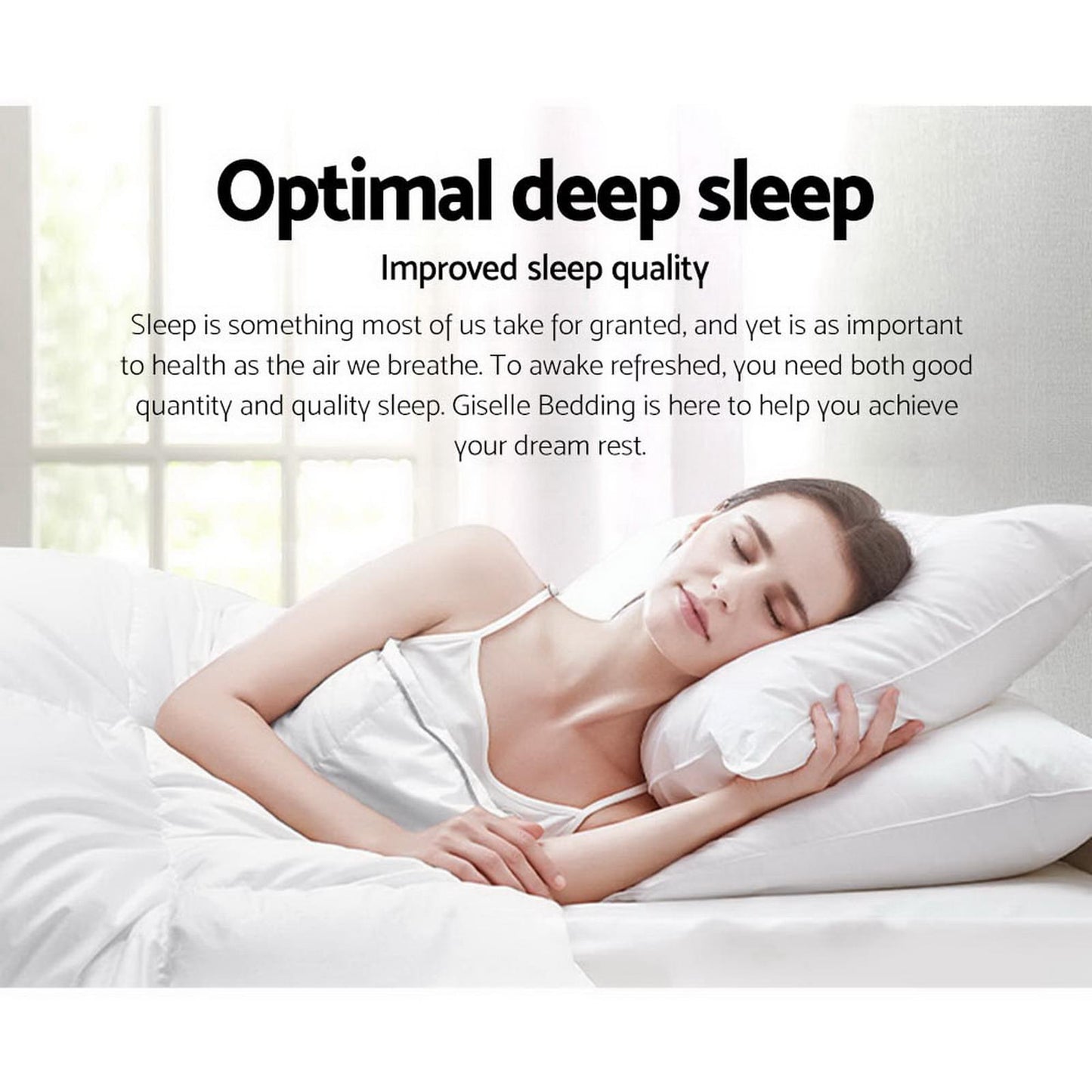 Bamboo microfibre quilt, white, on bed, padded diamond stitching