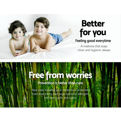 Giselle Bedding Mattress Protector Bamboo Queen.