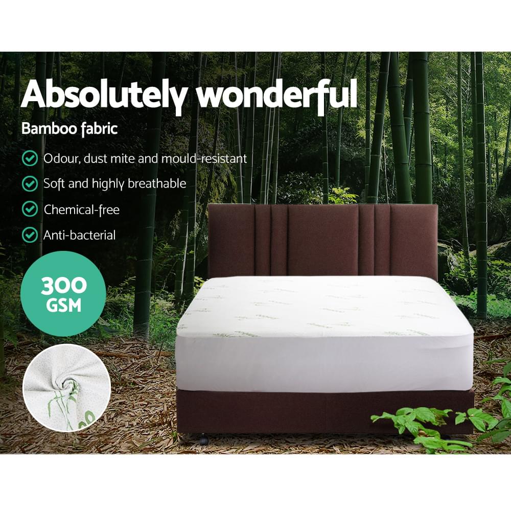 Giselle Bedding Mattress Protector Bamboo Queen.