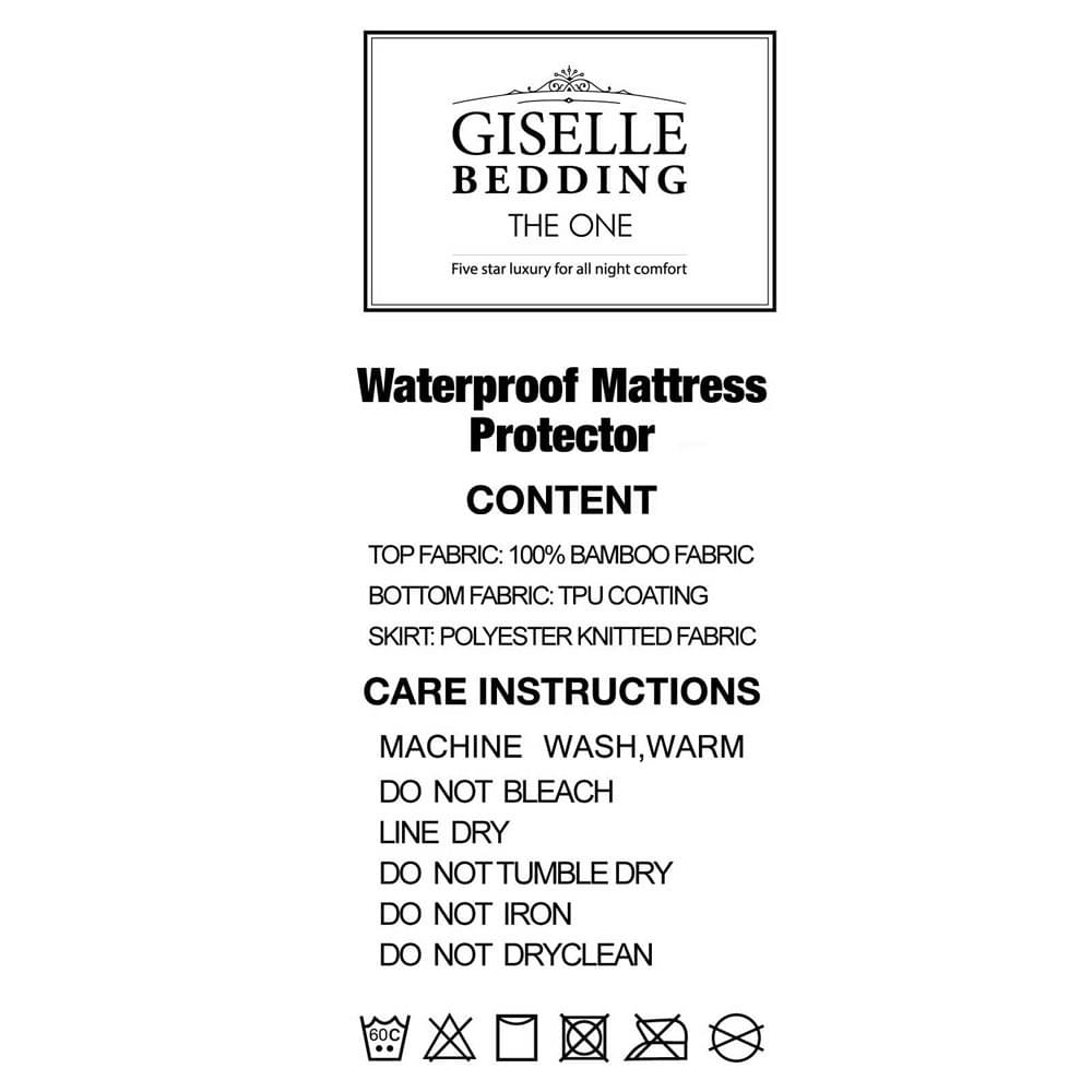 Giselle Bedding Mattress Protector Bamboo Queen.