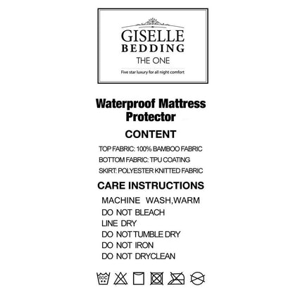 Giselle Bedding Mattress Protector Bamboo Queen.