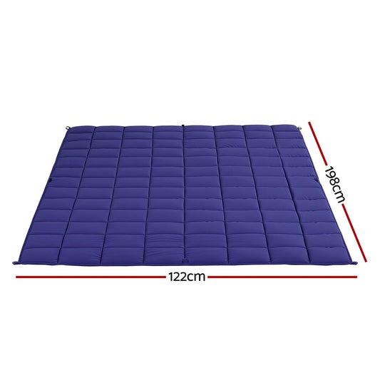 Giselle Bedding Weighted Blanket 6.8kg Kids Adults Heavy Gravity Relax Calm Blue.