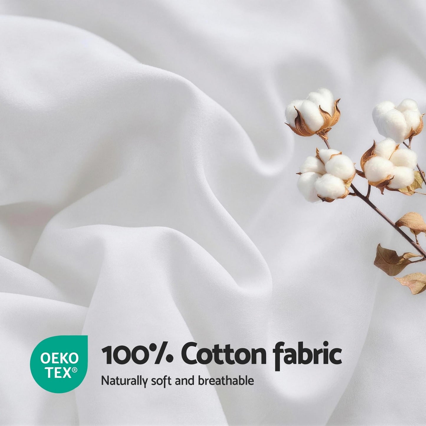 White quilt fabric close-up with soft surface and neatly stitched baffle seams