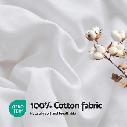 Giselle wool quilt doona cover close-up: cotton fabric with soft drape