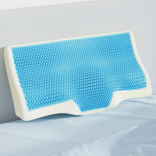 Giselle Cervical Pillow Memory Foam Contour Pillow Neck Support Cool Gel.