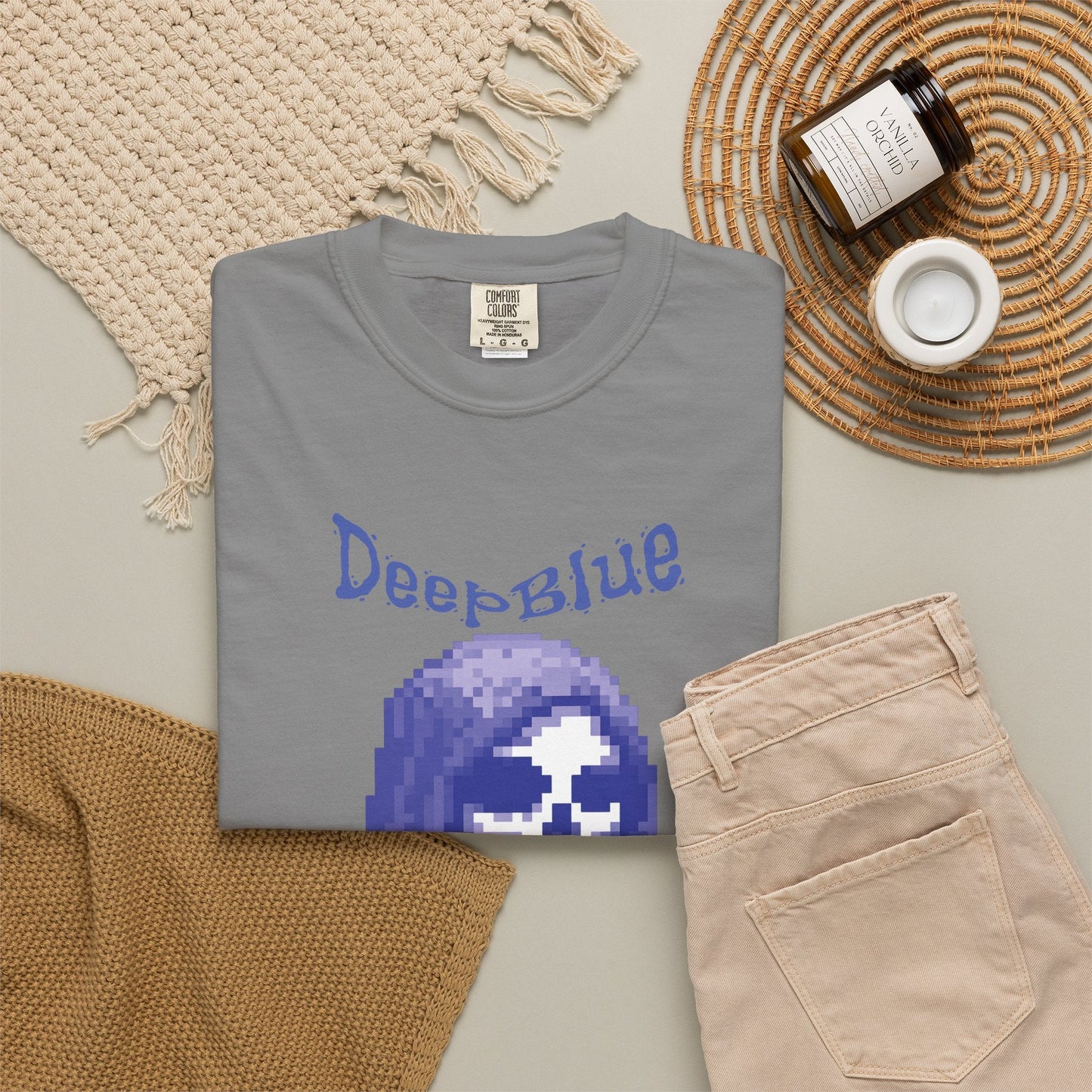 Resynced from the Deep Blue - Pixel Pirate Unisex Graphic Tee | Glitch Art Gamer Shirt By Aprasi