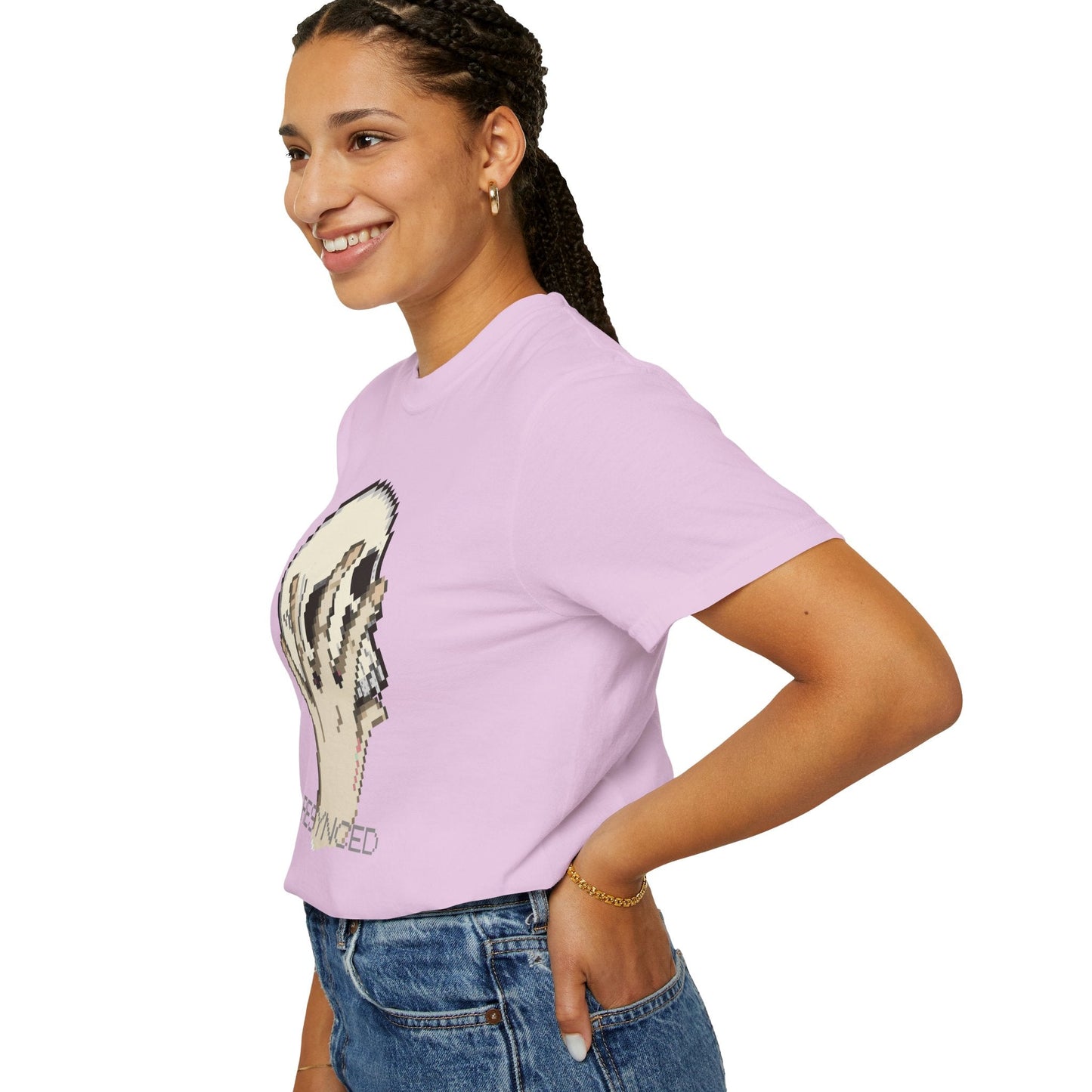 Pixel Hand Tee - Retro Glitch Skull Graphic T-Shirt | Designed by Aprasi