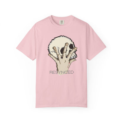 Pixel Hand Tee - Retro Glitch Skull Graphic T-Shirt | Designed by Aprasi