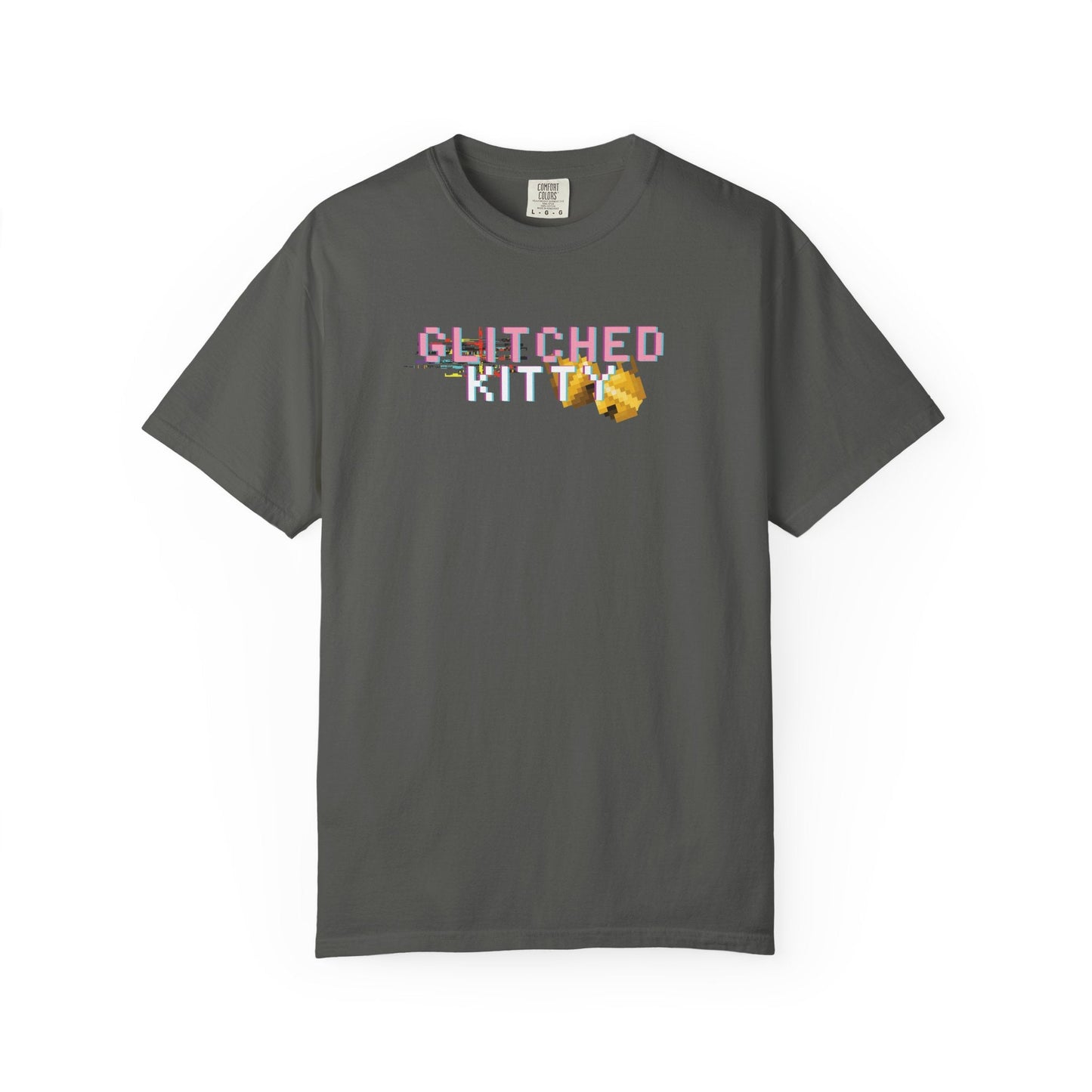 Glitched Kitty Tee Retro Pixel Cat Graphic Tee  Glitchcore