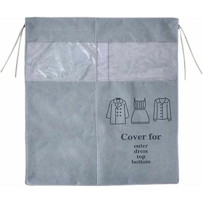 Gray Universal Dustproof Clothing Cover, 90 x 110 cm