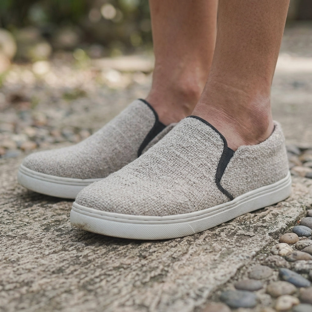 Hemp Slip-On Shoes – Organic Hemp Shoes Australia Natural Beige