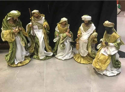 Religious Handmade Christmas Nativity Set with Manger (35–50cm) & Angel – Holy Family with Angel Religious Scene, Christian Christmas Home Decor & Holiday Gift ✨