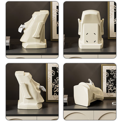 Green Versatile Desktop Headphone Stand & Tissue Box (23.5x17x14.5cm)