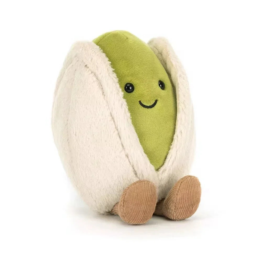 Happy Nut Pistachio Plush 12cm - Soft Green Nut Stuffed Toy