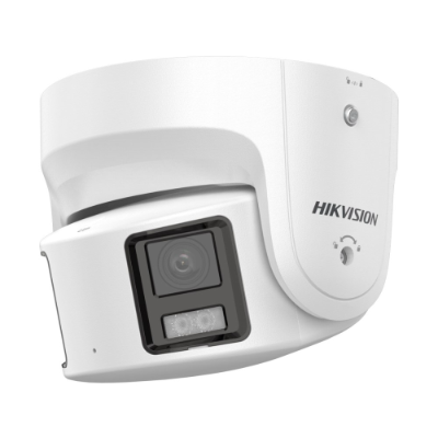 Hikvision DS-2CD2387G2P-LSU/SL 8MP ColorVu Panoramic Fixed Turret IP Camera 180° Dual 4mm Lenses, Human/Vehicle Detection, White Light & Audio Alarm
