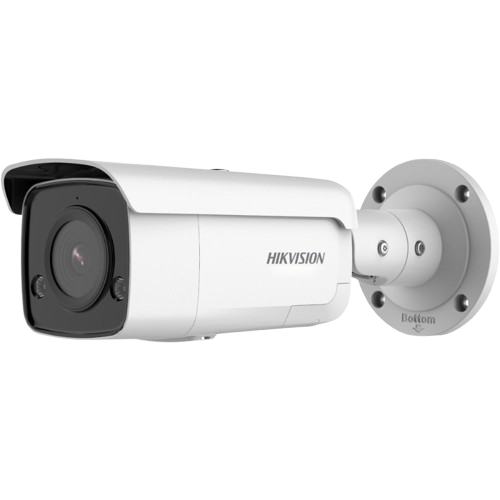 Hikvision 4-Channel CCTV Kit with 4 DS-2CD2T86G2-ISU/SL 8MP AcuSense Cameras + DS-7604NI-M1/4P PoE NVR + HDD – Built-in Strobe & Audio Alarm, DarkFighter, IP66