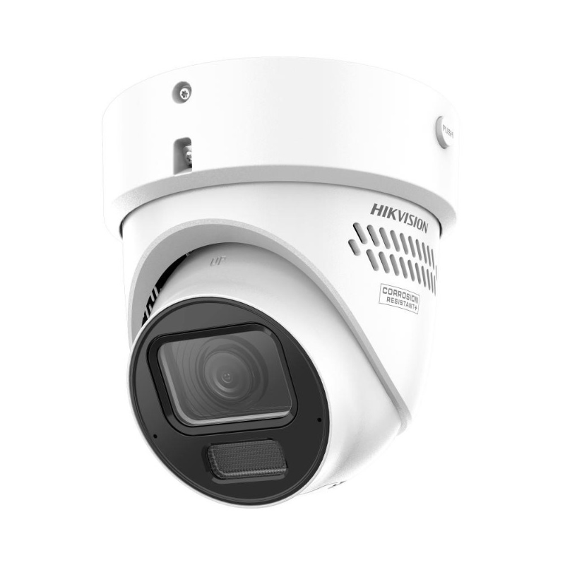 Hikvision DS-2CD3H66G3-LIZSU(Y)/SL 6MP Dual Illumination Motorized Varifocal Turret Network Camera with Strobe Light, Two-Way Audio, Darkfighter 2.0, AI Person/Vehicle Detection, IP67 & IK10