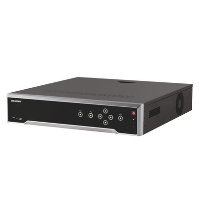 Hikvision DS-7732NI-M4/16P 32-Channel 8K NVR with 16 PoE Ports – H.265+/H.265, 4× SATA, 320 Mbps, Dual HDMI 4K/8K Output, Smart VCA, 16-Ch Playback with HDD