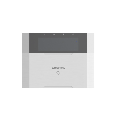 Hikvision DS-PK1-LRT-HWB Wired LCD Keypad with Built-In Tag Reader and Wireless Transceiver – AX Hybrid Pro Compatible