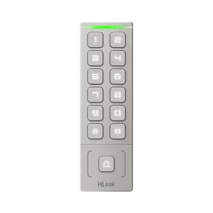 HiLook HA-AC-S1 Access Control Terminal with Metal Slim Design, M1 Card Reader, PIN Authentication, 1000 Users, Wiegand Output & IP65 Outdoor Protection