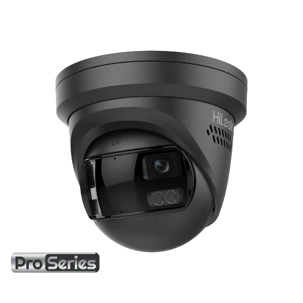 HiLook IPC-T289PH-MU/SL 8MP 4K Outdoor 180° Panoramic Turret All-in-One Camera with Dual IR, Smart Hybrid Light, Mic, and IP67 CCTV