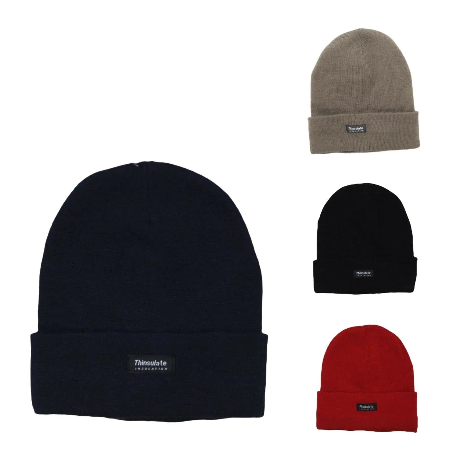 Men's Thinsulate Insulated Polar Fleece Beanie Winter Thermal Knit Hat