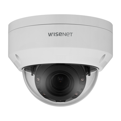 Hanwha Wisenet HV-ANV-L7082R 4MP IR Outdoor Vandal Dome IP Camera with Motorized Varifocal Lens and WDR