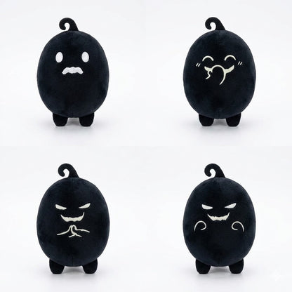 Krobus Plush Shadow Person Expression Plush Concerned, Happy, Serious or Wink Handmade Plush 15 cm