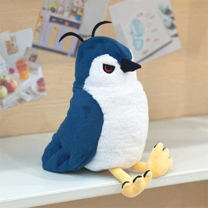 Handmade Night Heron Plush Toy, Nycticorax Stuffed Animal, Lifelike Black Crowned Night Heron Gift