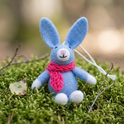 Handmade Wool Felt Bunny Ornament