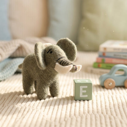 Handmade Wool Felt Elephant Ornament